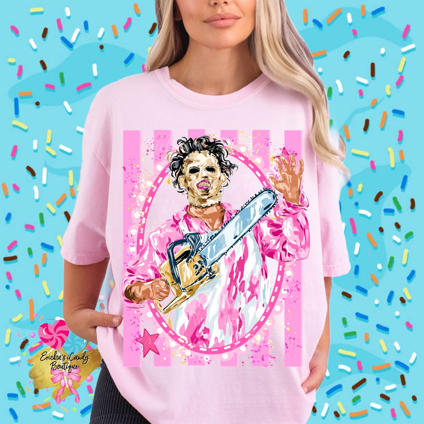 Texas Chainsaw In October We Wear Pink - Kids & Adult Apparel