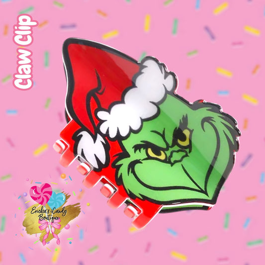 Green Guy - 3.5in Acrylic Claw Clip