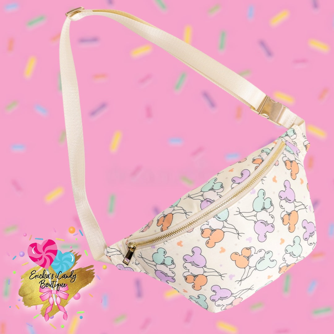 Beige Ballons - Large Fanny Belt Bag