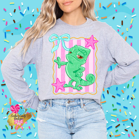 Summer Frame Teacup Chameleon   - Kids & Adult Apparel