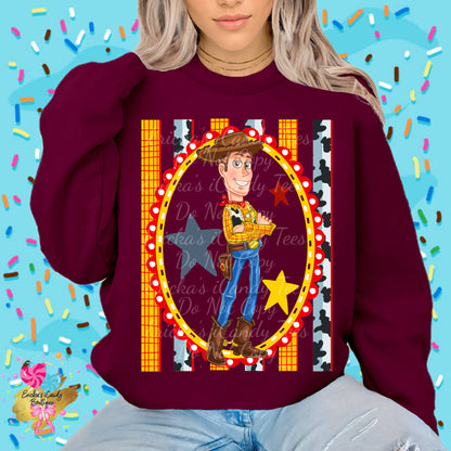 Cowboy Striped Frame- Kids & Adult Apparel