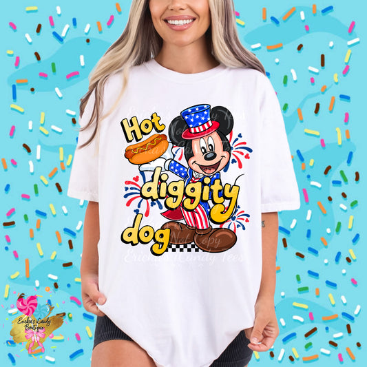 Hot Diggity Dog (Girl or Boy) - Kids & Adult Apparel