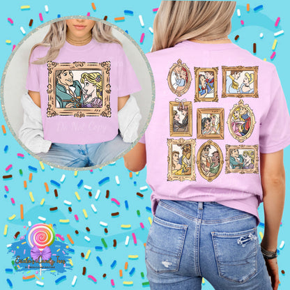 All Princess Frames LL HandDrawn- Front & Back Apparel