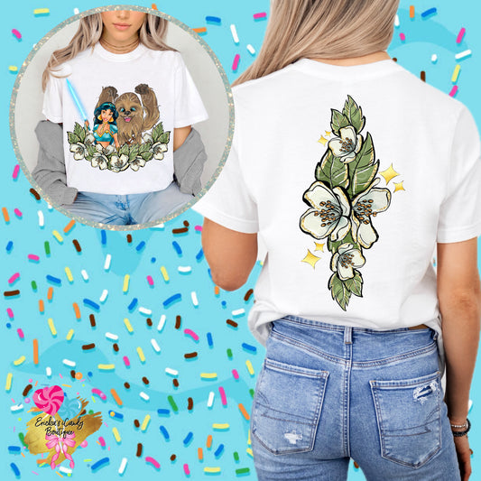 Jasmin & Chewy Floral - Front & Back Apparel