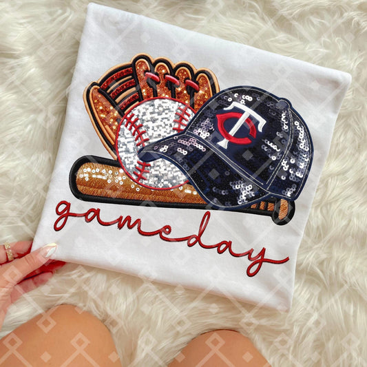 Twins Sequins Baseball Cap - Kids & Adult Apparel
