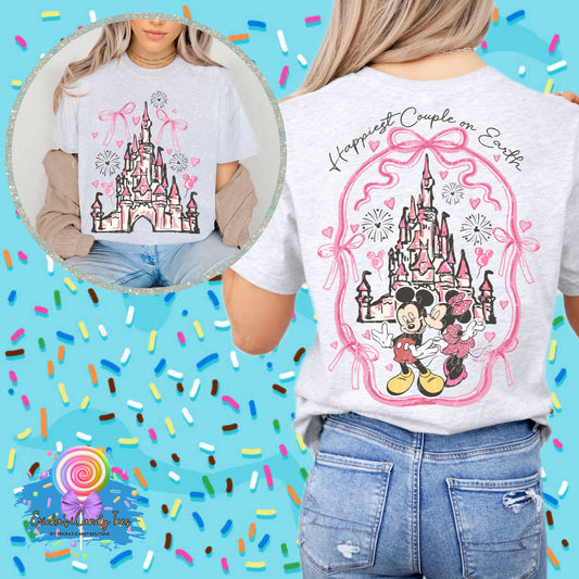 Happiest Couple On Earth - Apparel Front & Back