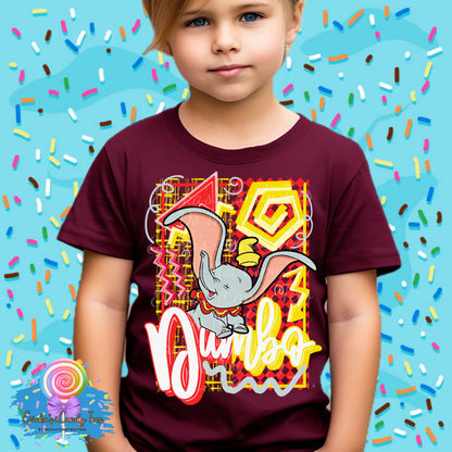 Retro Circus Elephant - Kids & Adult Apparel
