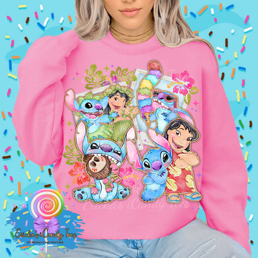 Stitch & Lilo Polaroids- Tees & Sweatshirts