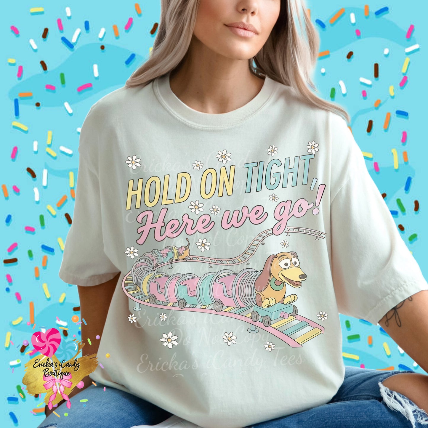 Hold on tight, here we come slinky - Kids & Adult Apparel