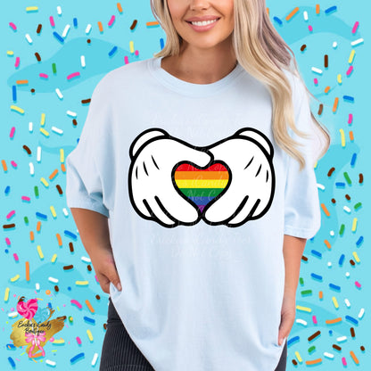 Pride Mouse Hands - Kids & Adult Apparel (pride tye dye use animal print option)