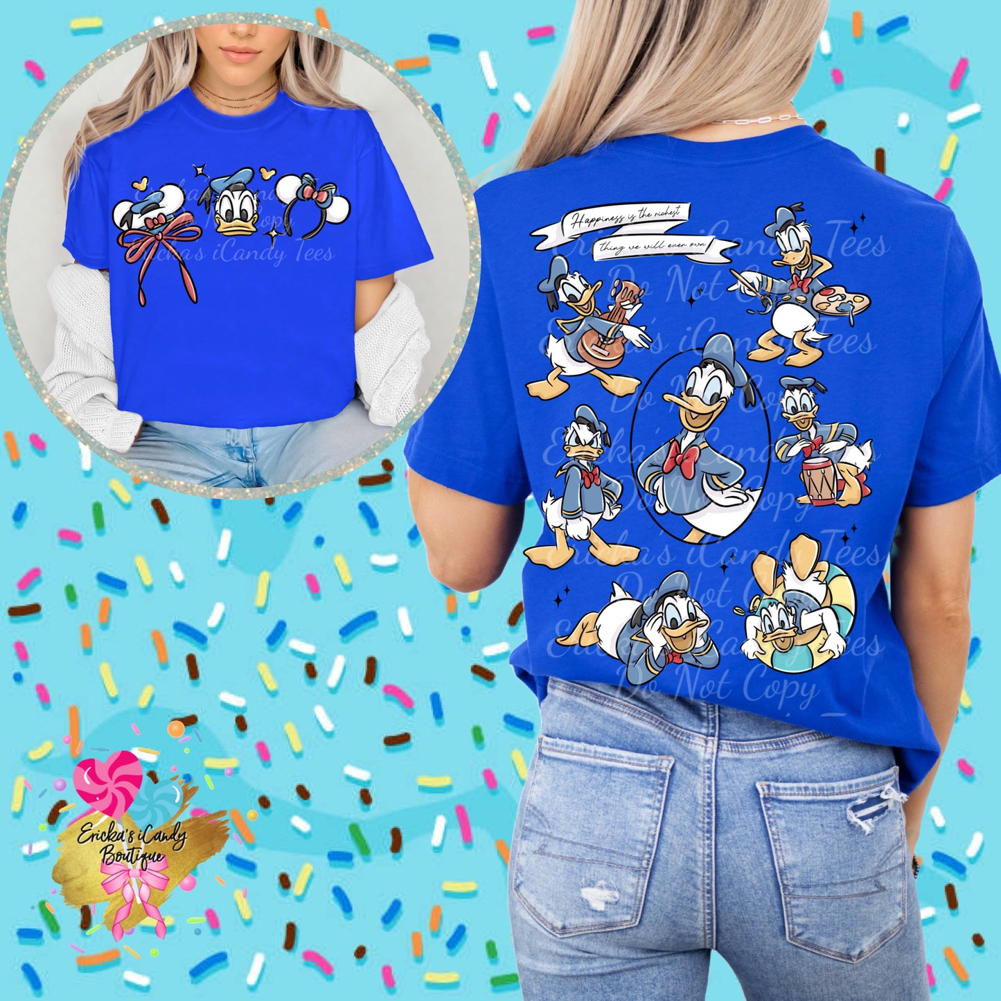 Donald Hat LL HandDrawn - Front & Back Apparel