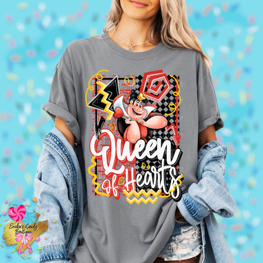 Retro Queen Of Hearts  - Kids & Adult Apparel
