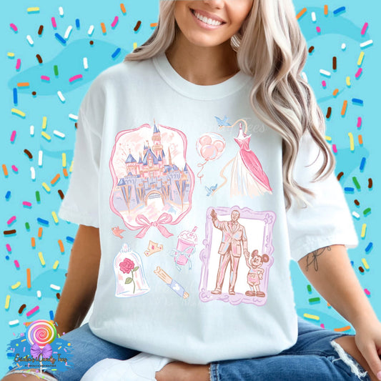 Pink Castle Frames - Kids & Adult Apparel