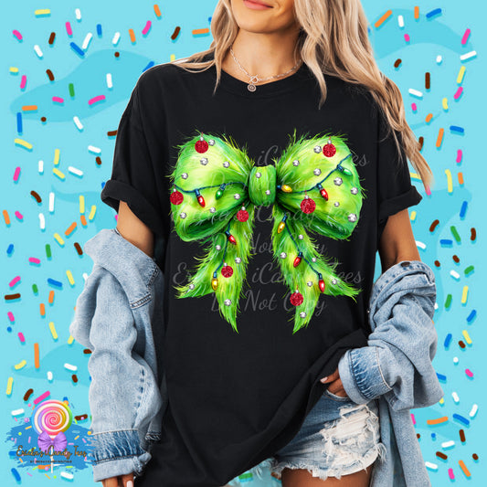 Green Fur Bow - Tees & Sweatshirts