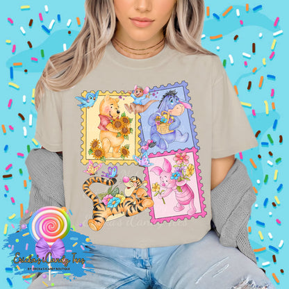 Pooh Post Stamp- Tees & Sweatshirts