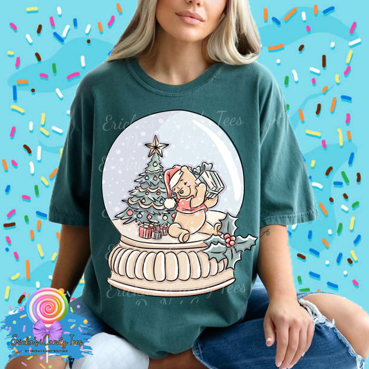 Pooh SnowGlobe- Tees & Sweatshirts