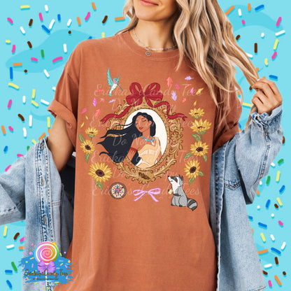 Colors Of The Wind Princess Floral Frame - Kids & Adult Apparel