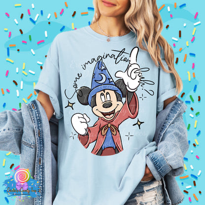 Sorcerer Imgination Mouse Hand Drawn - Tees & Sweatshirts