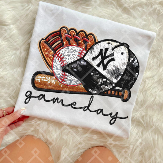 Yankees Sequins Baseball Cap - Kids & Adult Apparel