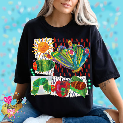 Hungry Caterpillar Storybook (With Bow or Without Bow) - Kids & Adult Apparel