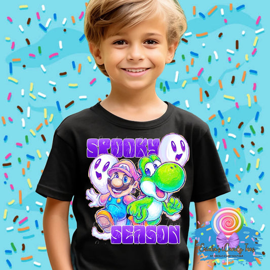 Spooky Season Gamer Dude - Kids & Adult Apparel