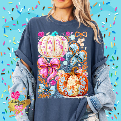 Bows & Pumpkins - Kids & Adult Apparel