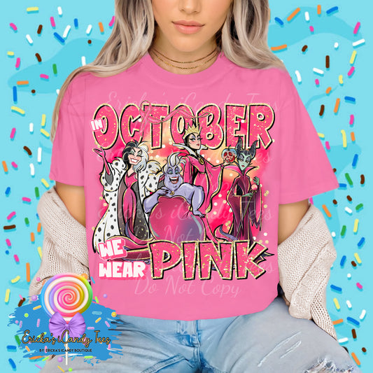In October We Wear PINK Villians - Tees & Sweatshirts