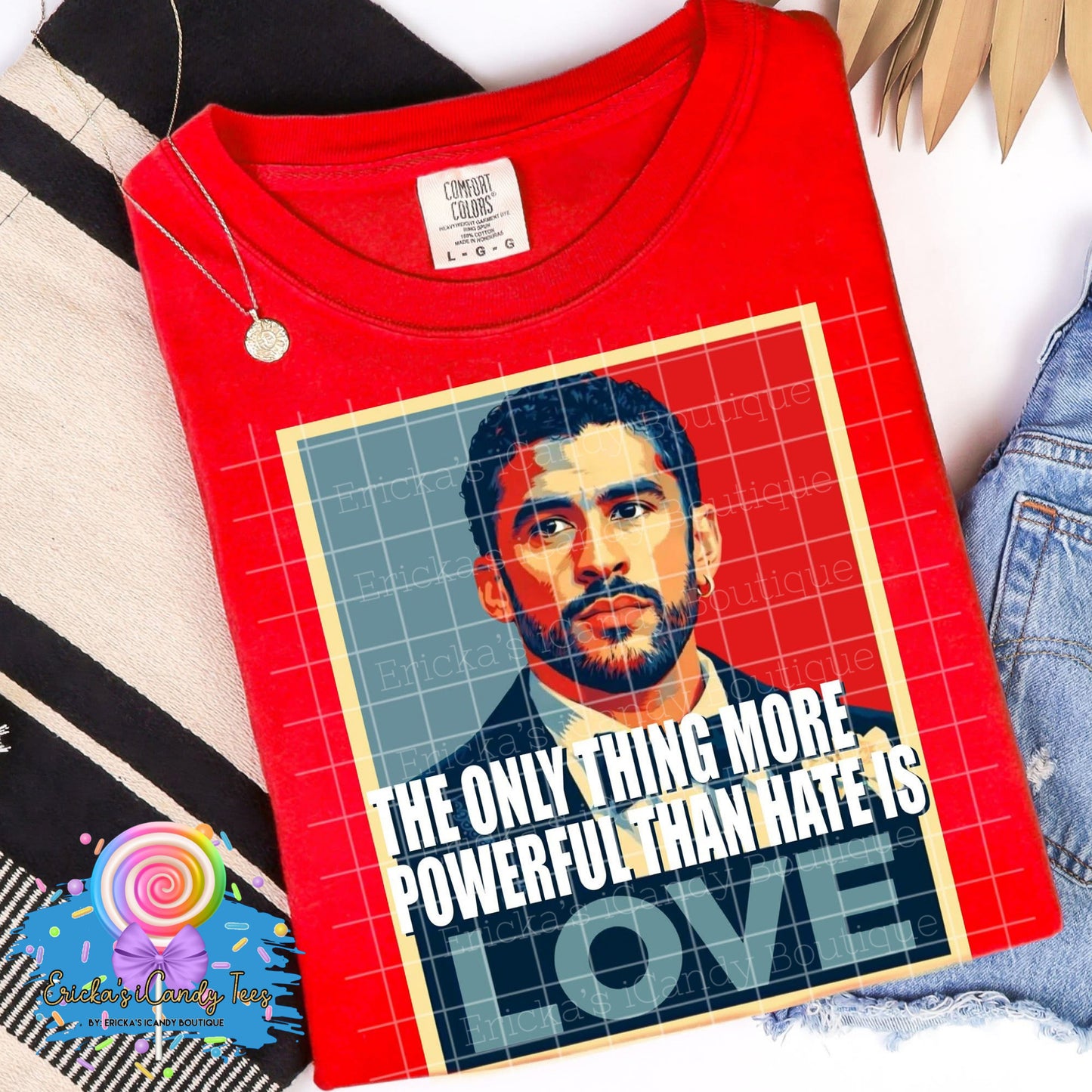 The only thing more powerful than hate is LOVE - Kids & Adult Apparel
