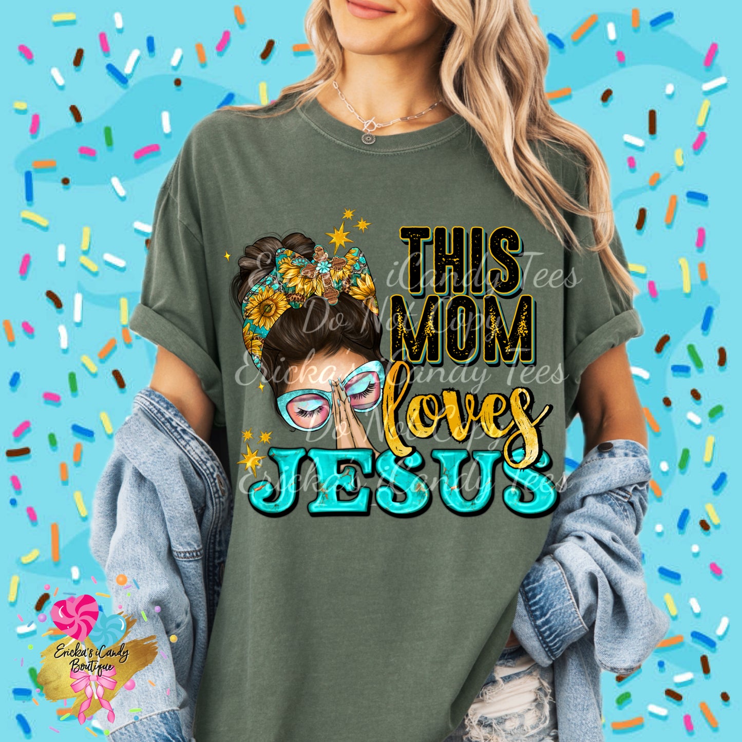 This Mom Loves Jesus - Kids & Adult Apparel