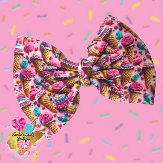 3D Cones -5in Bullet Fabric Bow