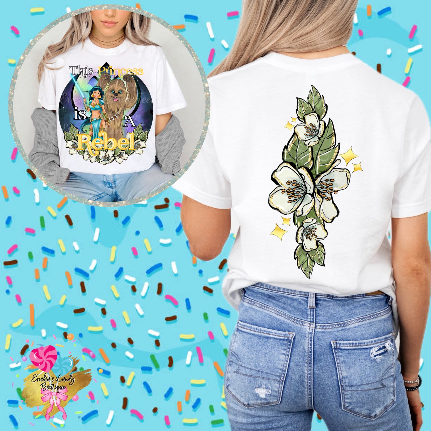 This princess is a rebel  - Front & Back Apparel