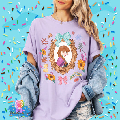 Arendelle Princess Floral Frame - Kids & Adult Apparel