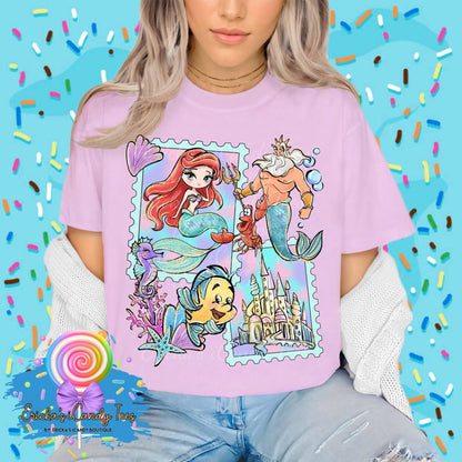 Mermaid Princess Stamps - Kids & Adult Apparel