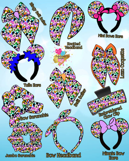 Fab 5 Big Head Rainbow Checkered - Hair Candy Accessories Preorder
