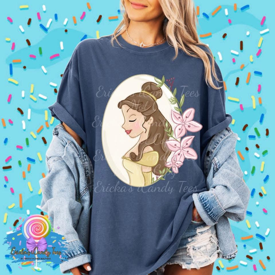 All Princess Floral Ovals LL Handdrawn - Kids & Adult Apparel