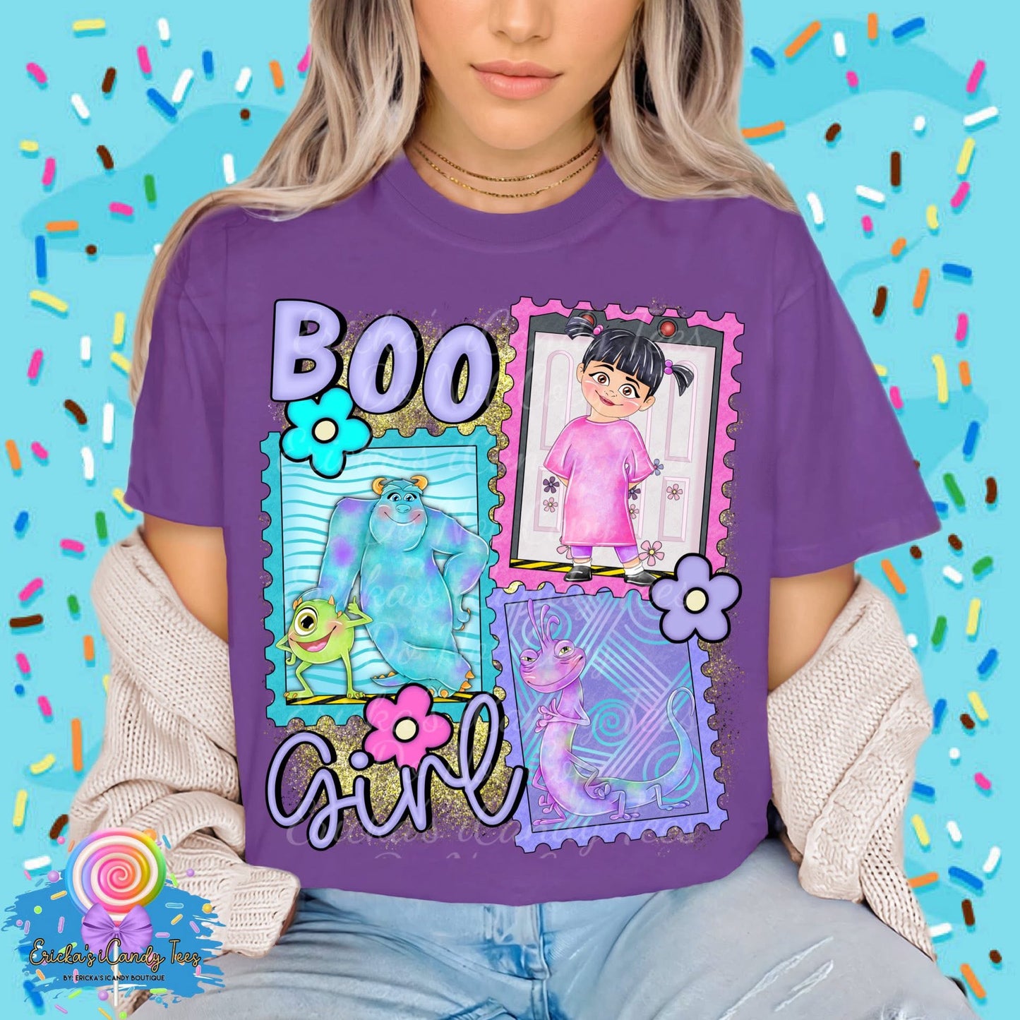 Boo Girl Stamps - Kids & Adult Apparel