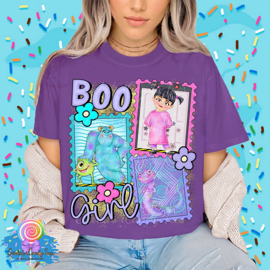 Boo Girl Stamps - Kids & Adult Apparel