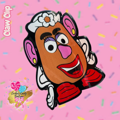 Mr. & Mrs. Potatoes - 3.5in Acrylic Claw Clip