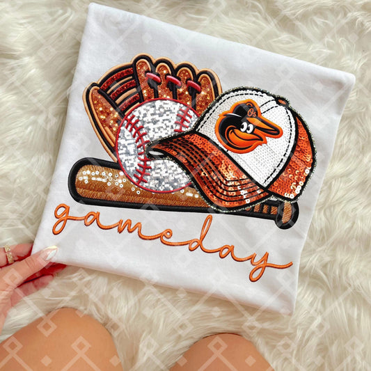 Orioles Sequins Baseball Cap - Kids & Adult Apparel