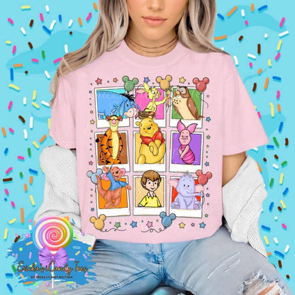 Honey Bear Friends Polaroid Collage - Kids & Adult Apparel