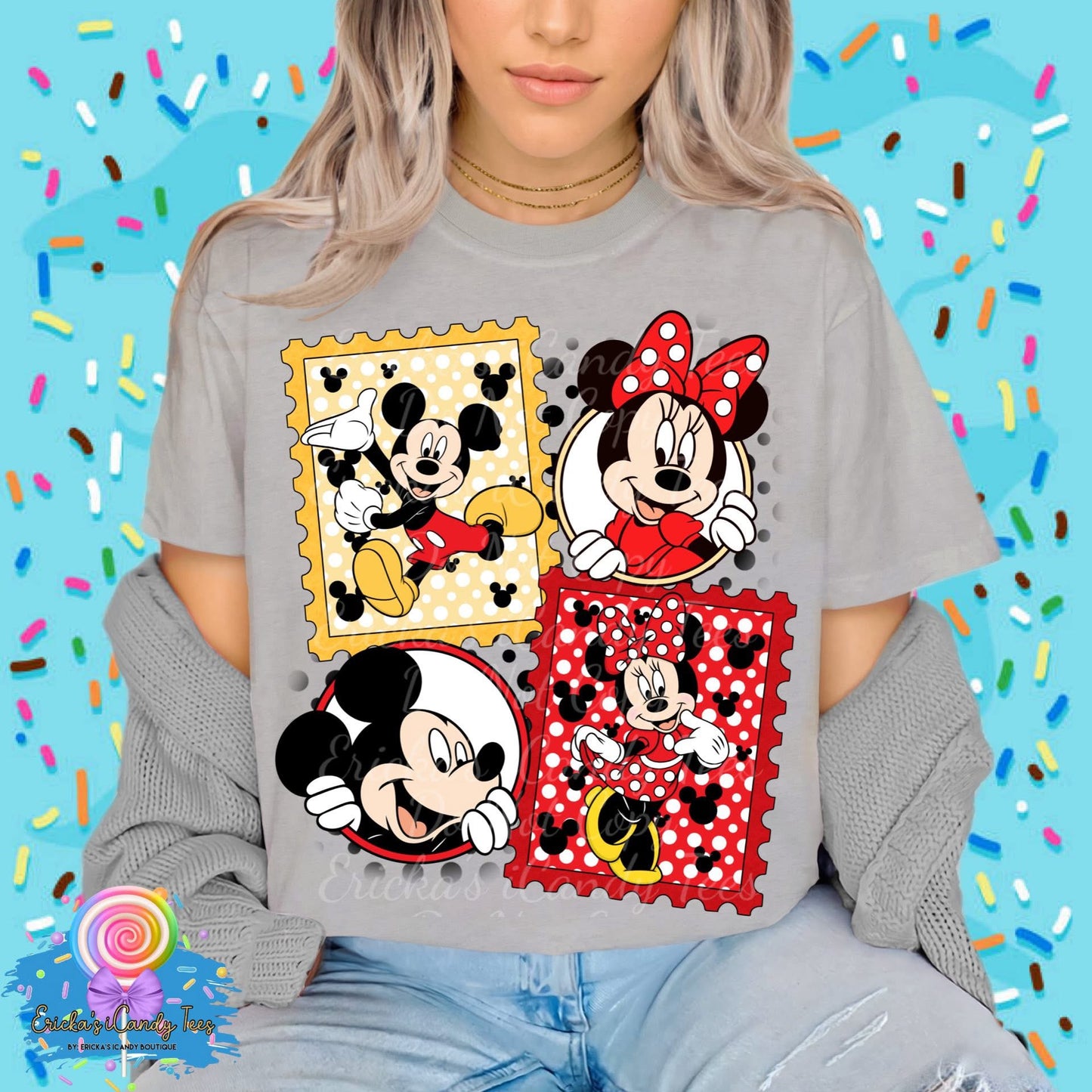 Mouse Stamps - Kids & Adult Apparel