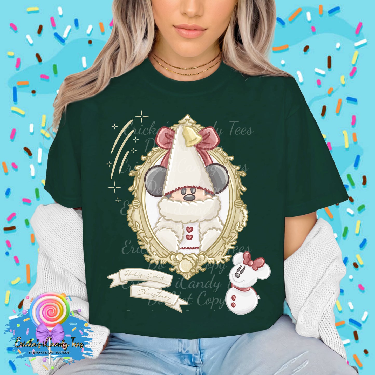 Mouse Christmas Gnome- Tees & Sweatshirts