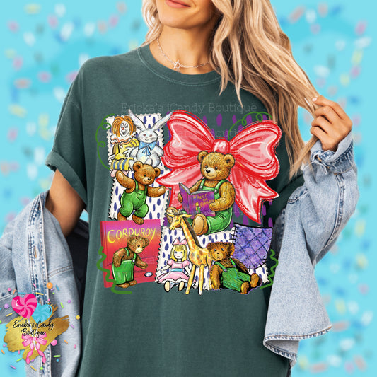 Corduroy Storybook (With Bow or Without Bow) - Kids & Adult Apparel