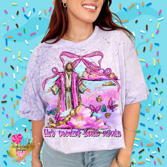 He’s Coming Back Again - Kids & Adult Apparel
