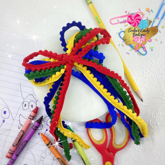 School Colors 4.5in Streamer Bow