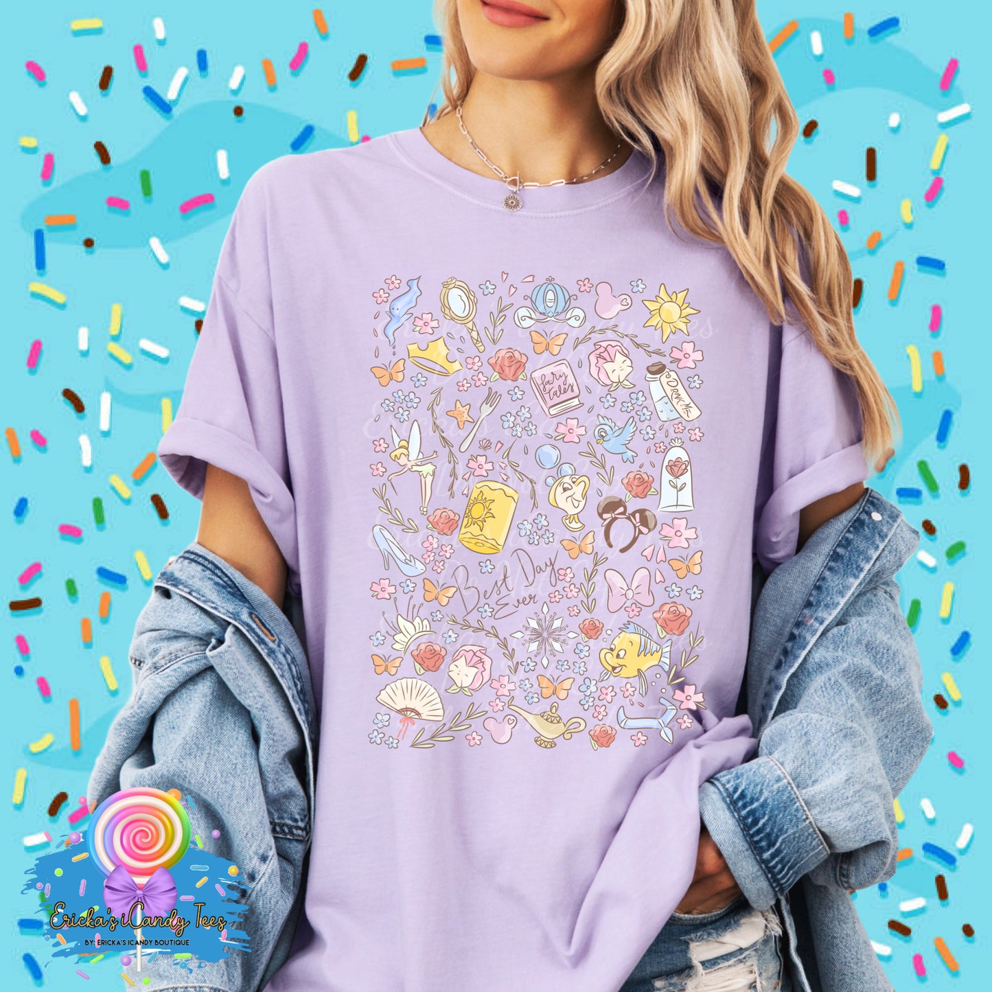 Best Day Ever Floral LL Handdrawn - Kids & Adult Apparel