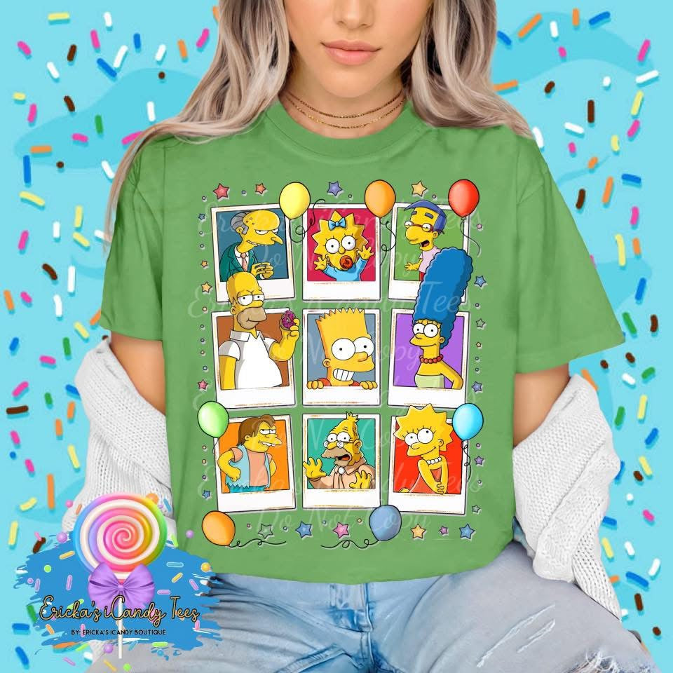 Simpson Polaroid Collage - Kids & Adult Apparel