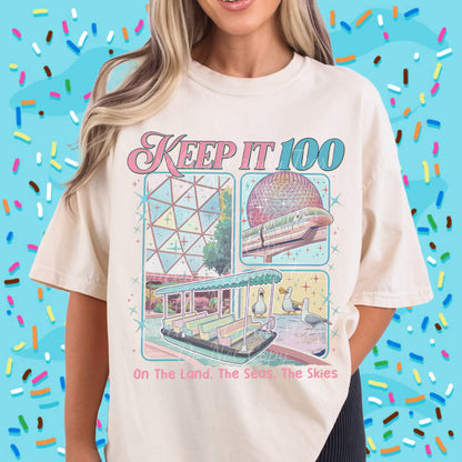 Keep it 100 on the land, sea skies - Apparel