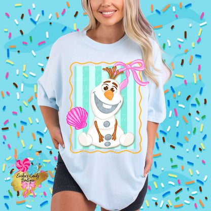Summer Frame Snowman - Kids & Adult Apparel