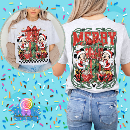 Santa Mouse - Front & Back Tees & Sweatshirts